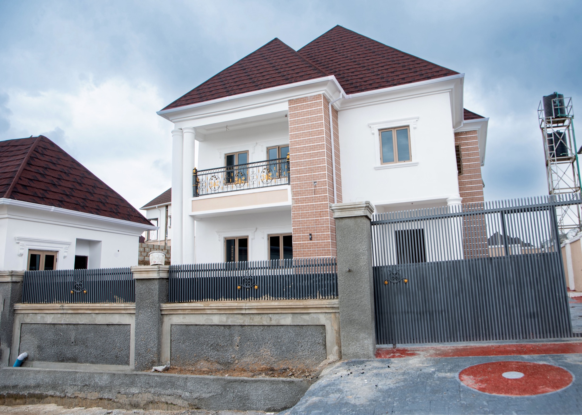 The gated frontage of a completed Ecoterra home