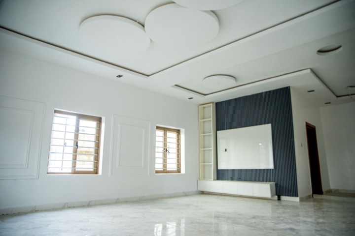 The living room of a completed Ecoterra home