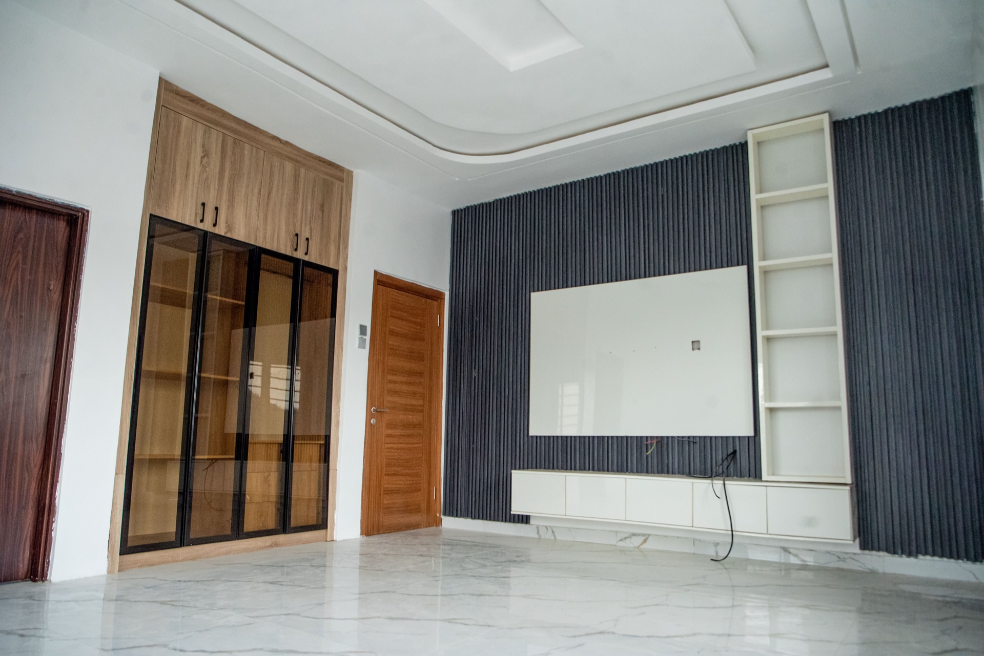 The living room of a completed Ecoterra home